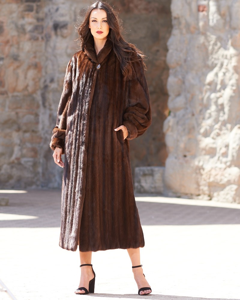 Elaine Classic Full Length Mink Coat: FurHatWorld.com