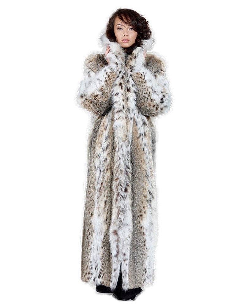 Natasha Full Length Lynx Fur Coat: FurHatWorld.com