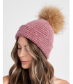 Maddy Convertible Knit Beanie in Burgundy