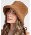 Francesca Wool Bucket Hat in Brown