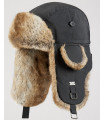 Black B-52 Aviator Hat with Faux Fur for Men