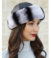 The Kaylee Rex Rabbit Cuff Hat in Chinchilla Grey