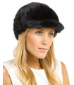 Kirsten Black Mink Fur Riding Hat