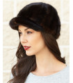 Kirsten Mahogany Mink Fur Riding Hat