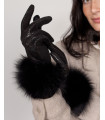 Culebra Touchscreen Gloves with Fox Fur Trim
