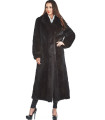 Olivia Mink Full Length Coat with Fox Fur Tuxedo Collar