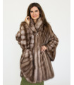 Let Out Marten Fur Cape with Collar