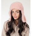 Kelowna Shearling Sheepskin Hat in Pink