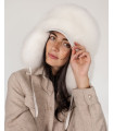 Brimmed Fox Fur Trapper Hat