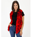 Gianna Dyed Red Fox Fur Vest