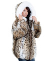 The Abby Lynx Fur Parka Coat with Hood for Women