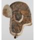Sombrero del trampero del camuflaje con piel de conejo marrón Na