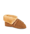 Sheepskin Cabin Slippers with Velcro Closures and Roll up