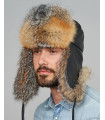 The Gray Fox Fur Trooper Hat for Men