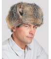 Gray Fox completo del sombrero de piel de Rusia