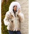 The Abby Coyote Fur Parka Coat with Hood for Women