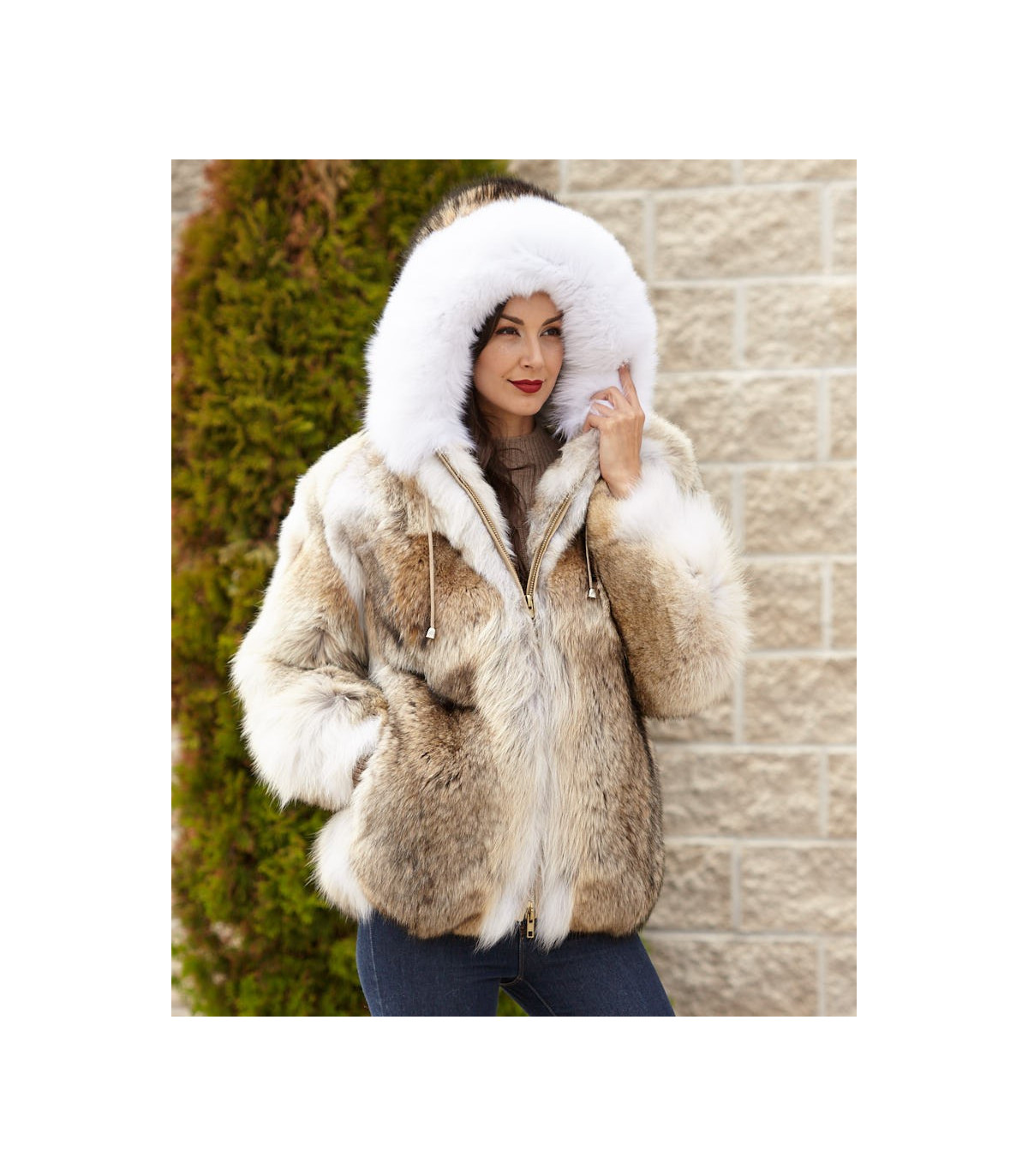 National folketælling Interessant Knurre The Abby Coyote Fur Parka Coat with Hood for Women: FurHatWorld.com