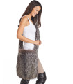 Summer Silver Fox Fur Sling Bag