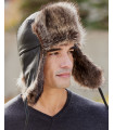 The Swiss Alps Raccoon Fur Trapper Hat for Men