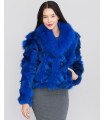 Elenora Royal Blue Fox Fur Jacket