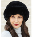 Felicity Black Sheepskin Cloche Hat