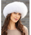 White Fox Fur Headband