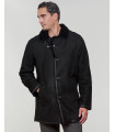 Elijah Shearling Sheepskin Jacket with Mink Fur Trim in Black for Men