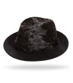 Sombrero de Fieltro negro Drake, de piel de cordero