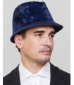 Logan Short Brim Fedora Bucket Hat in Navy for Men