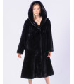 The Tempest BLACKGLAMA Mink Fur Coat with Hood