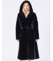 The Tilda BLACKGLAMA Mink Fur Coat with Hood