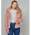 Camila Dusty Rose Rex Rabbit Fur Jacket