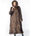 Luna Sable Fur Coat with Hood