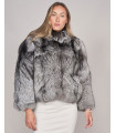 Rayan Silver Fox Fur Jacket