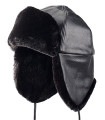 Black Sheared Beaver Trapper Hat for Men