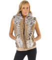 The Brynn Lynx Fur Vest with Collar for Women