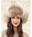 Ladies Coyote Full Fur Trapper Hat