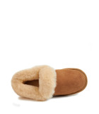 Women's Soft Leather Sole Sheepskin Slippers: FurHatWorld.com