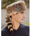 Rabbit Fur Davy Crockett Hat for Men