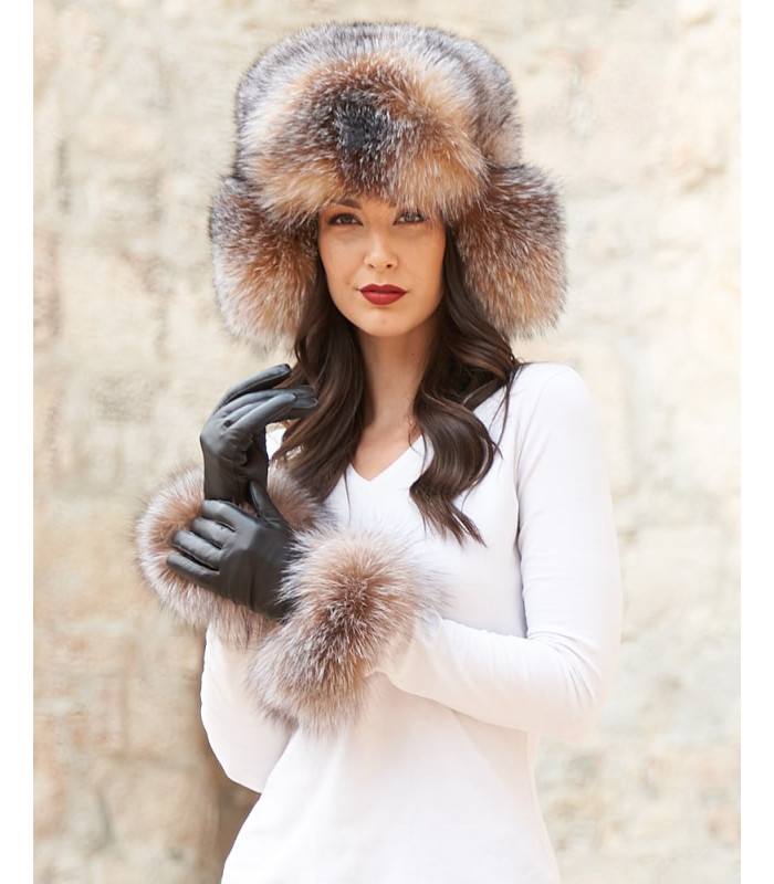 band overlap konsulent Ladies Crystal Fox Full Fur Russian Hat: FurHatWorld.com