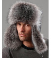 Der Silber Fuchs Pelz russische Trooper Hut