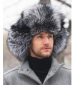Silver Fox Full Fur Trapper Hat for Men