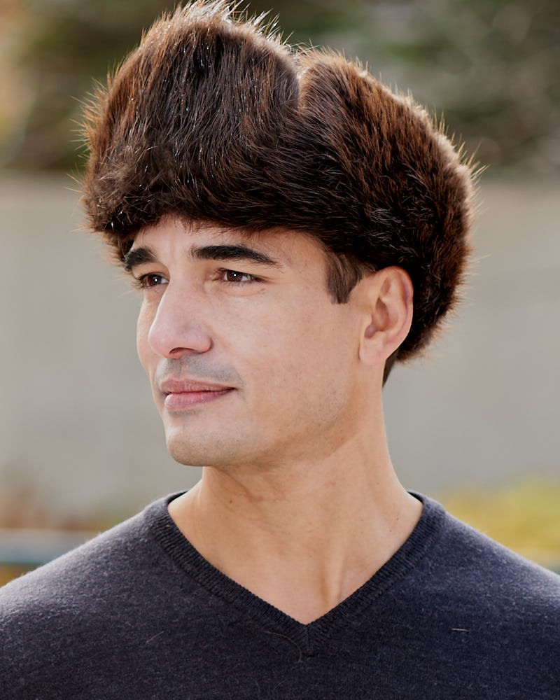 Long Hair Beaver Trapper Hat for Men: 