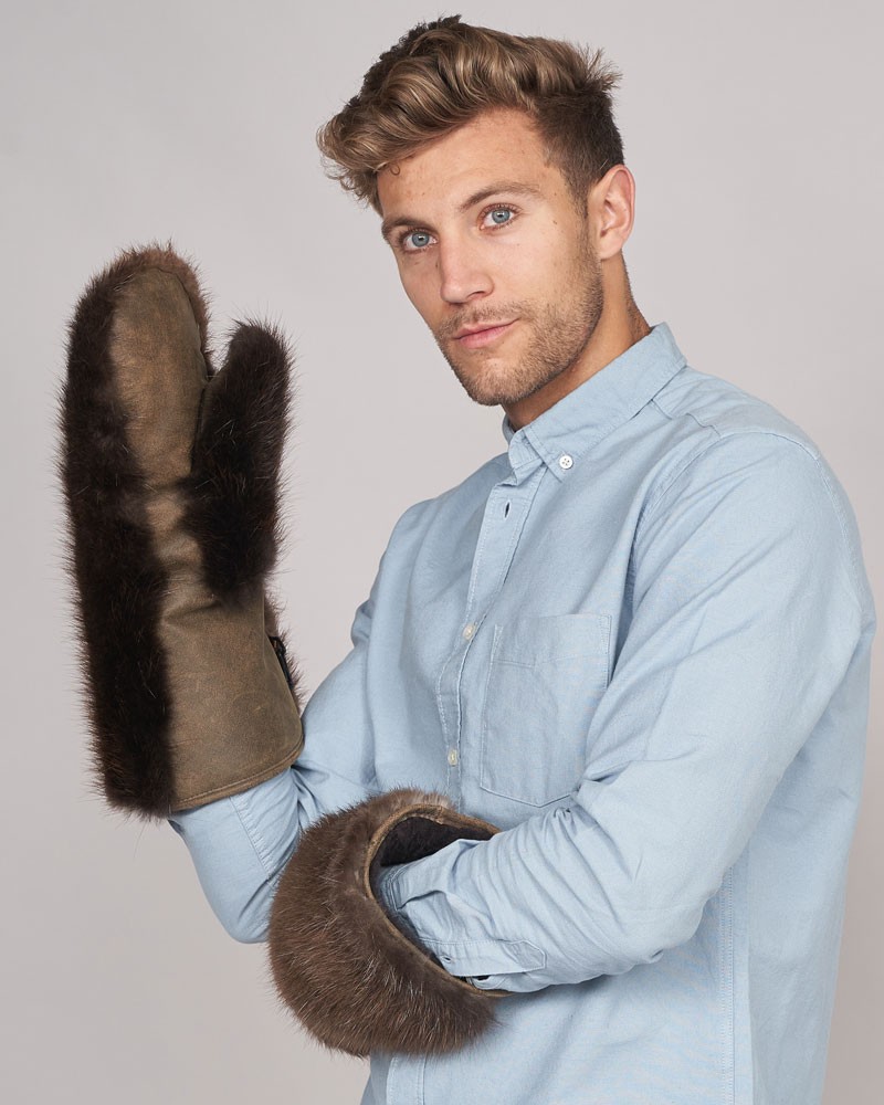 Beaver Fur Fingerless Gloves Mittens Real beaver fur fingerless mittens. Accessories Gloves & Mittens Arm Warmers 