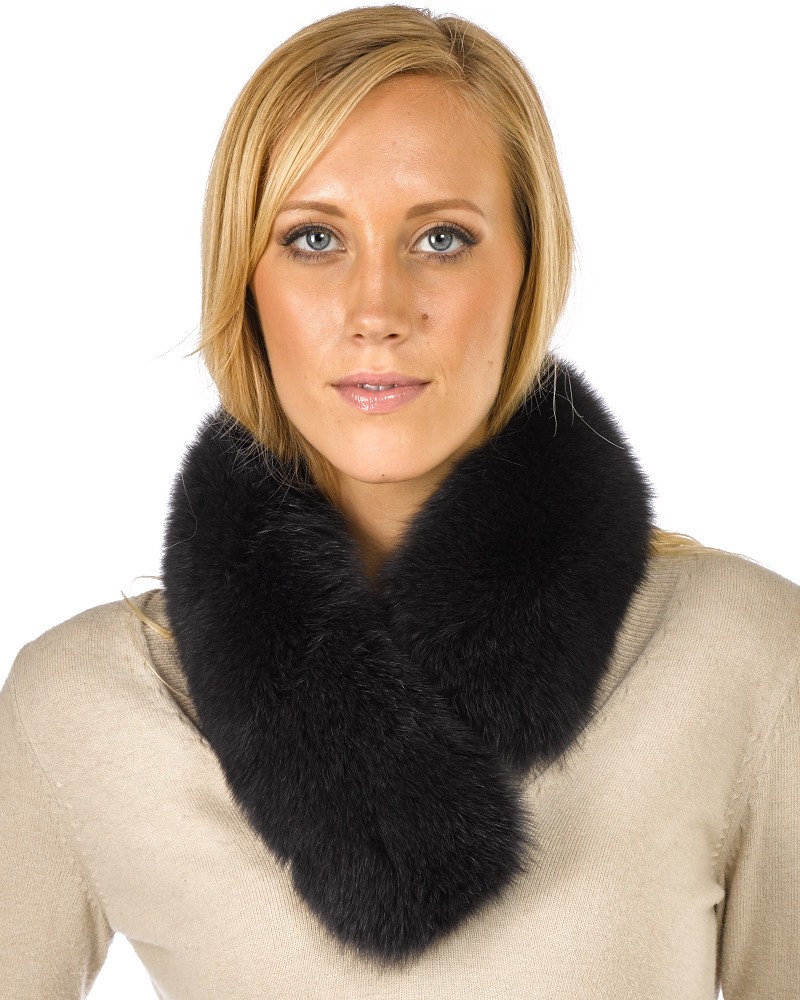 Charcoal Grey Fox Fur Collar