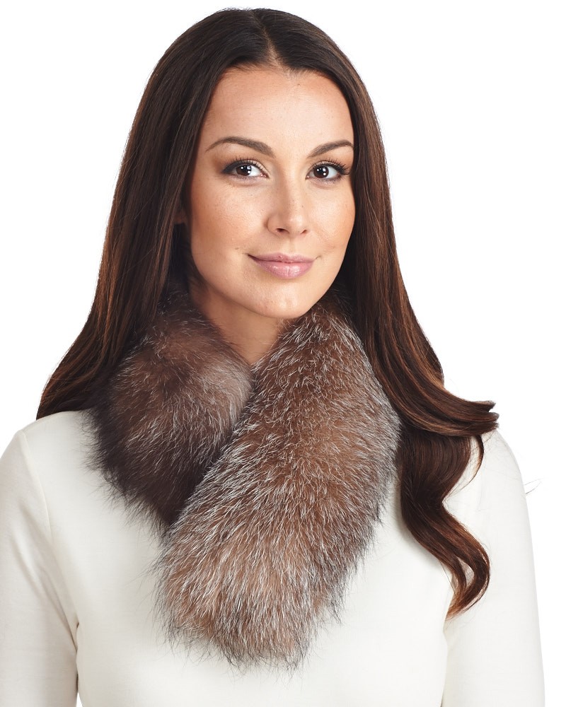 Crystal Fox Fur Collar