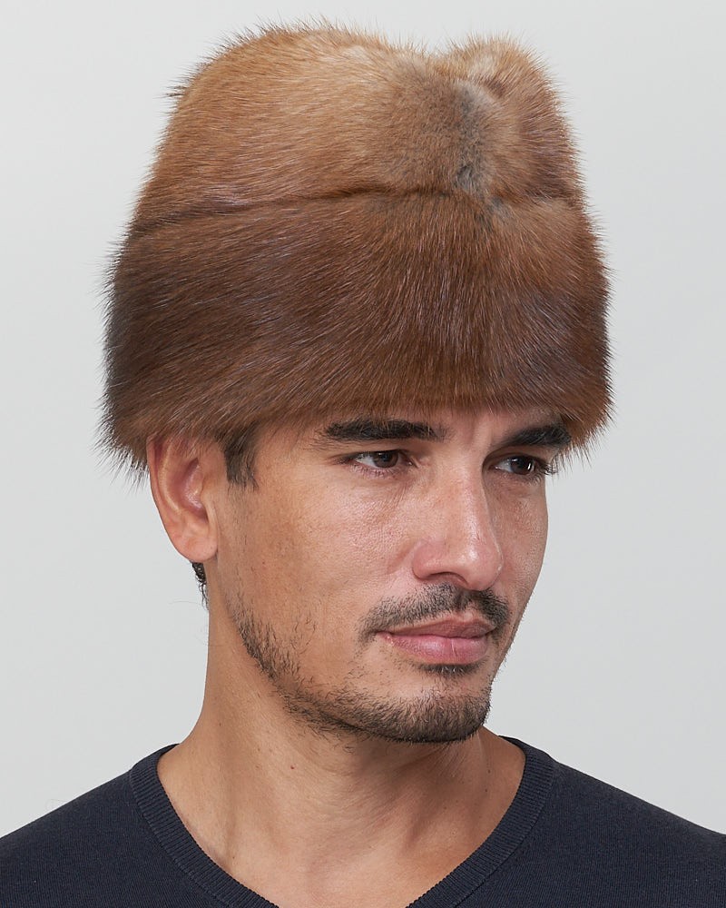 Muskrat Fur Envoy Hat for Men