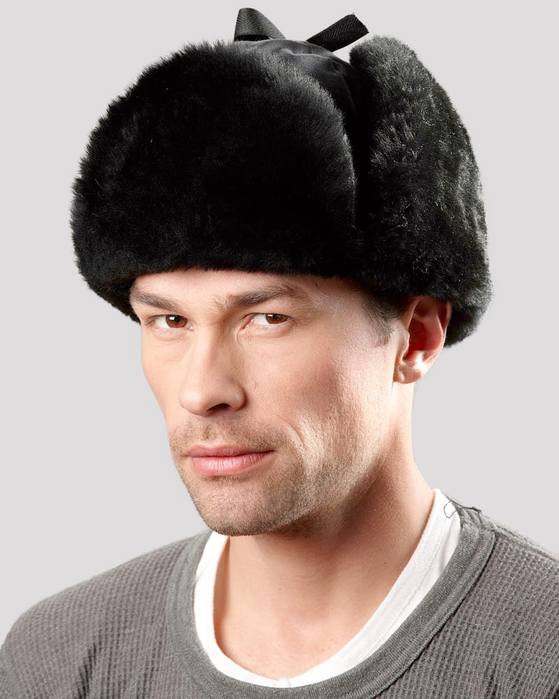 OPP Mouton Sheepskin Trapper Hat for Men