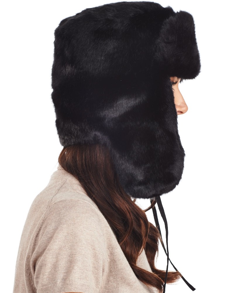 Dahlia Womens Faux Fur Trapper Hat Shining Sequin